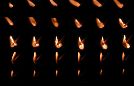 30 frames of a match
      inflaming