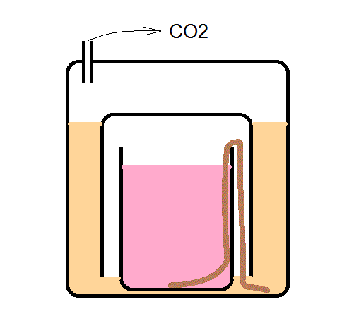 схема компактного генератора с капиллярным смешением соды и кислоты